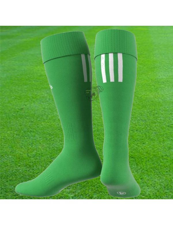 Boutique pour gardiens de but Chaussettes gardien  Adidas - Chaussettes Santos 3 Stripe Vert Blanc AO4077