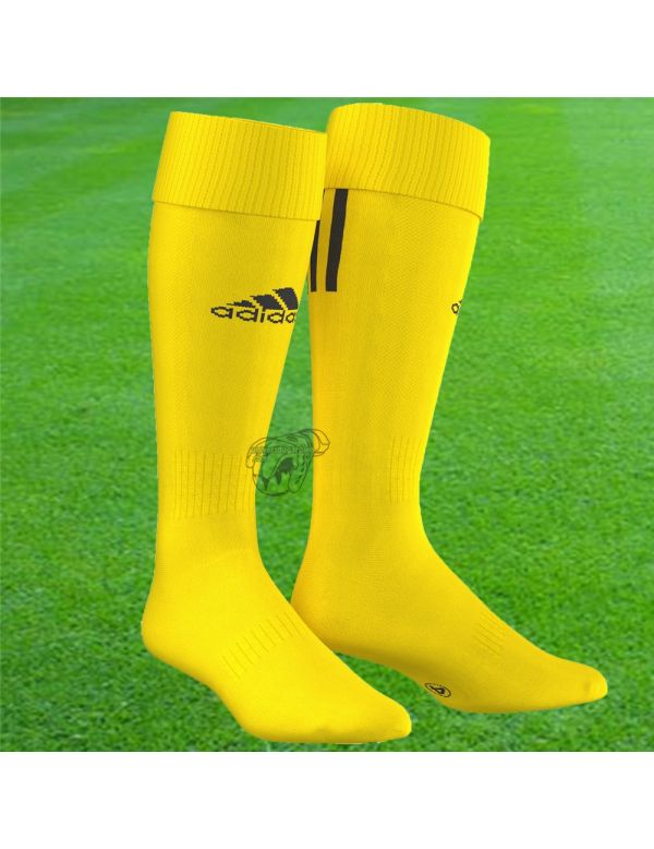 Boutique pour gardiens de but Chaussettes gardien  Adidas - Chaussettes Santos 3 Stripe jaune noir AO4076